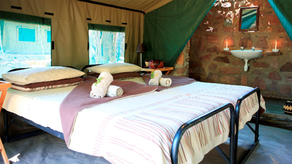 Tented camp on the banks of the Kunene River