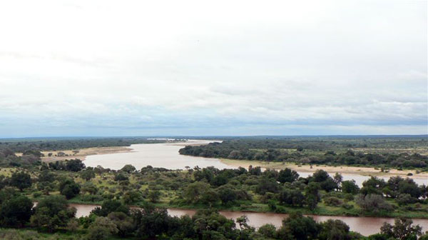 The confluence of the Limpopo and Shashe Rivers