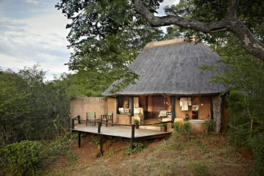 Thatched chalets with veiwng decks