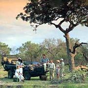 Sundowners on a safari drive