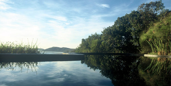 View across the Knysna Lagoon from the pool