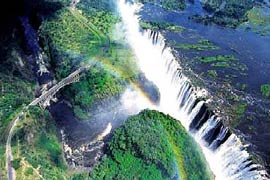 Victoria Falls on the Zambezi River