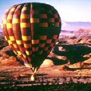 Hot air ballooning over the desert