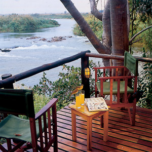 At the water's edge at Impalila Island Lodge