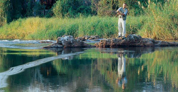 Flyfishing at Impalila Island Lodge