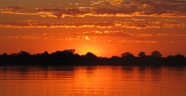 Sunset over the Zambezi River