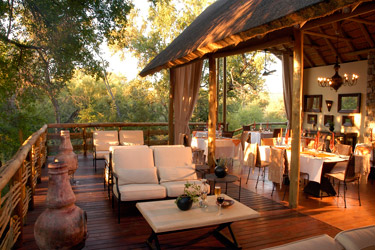 Enjoy sundowners on the deck