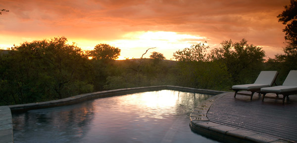 The swimming pool at Thakadu River Camp