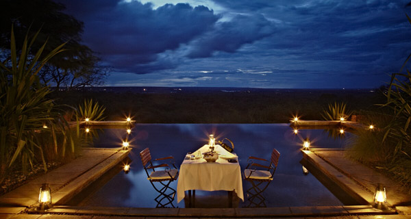 Dining under the stars overlooking the Zambezi River