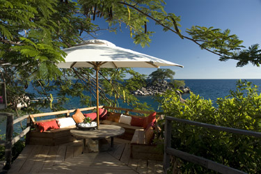 Secluded deck overlooking the Lake