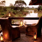 Londolozi deck overlooking the Sand River