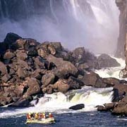 White-water rafting on the Zambezi River